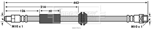 BORG & BECK Bremžu šļūtene BBH7821